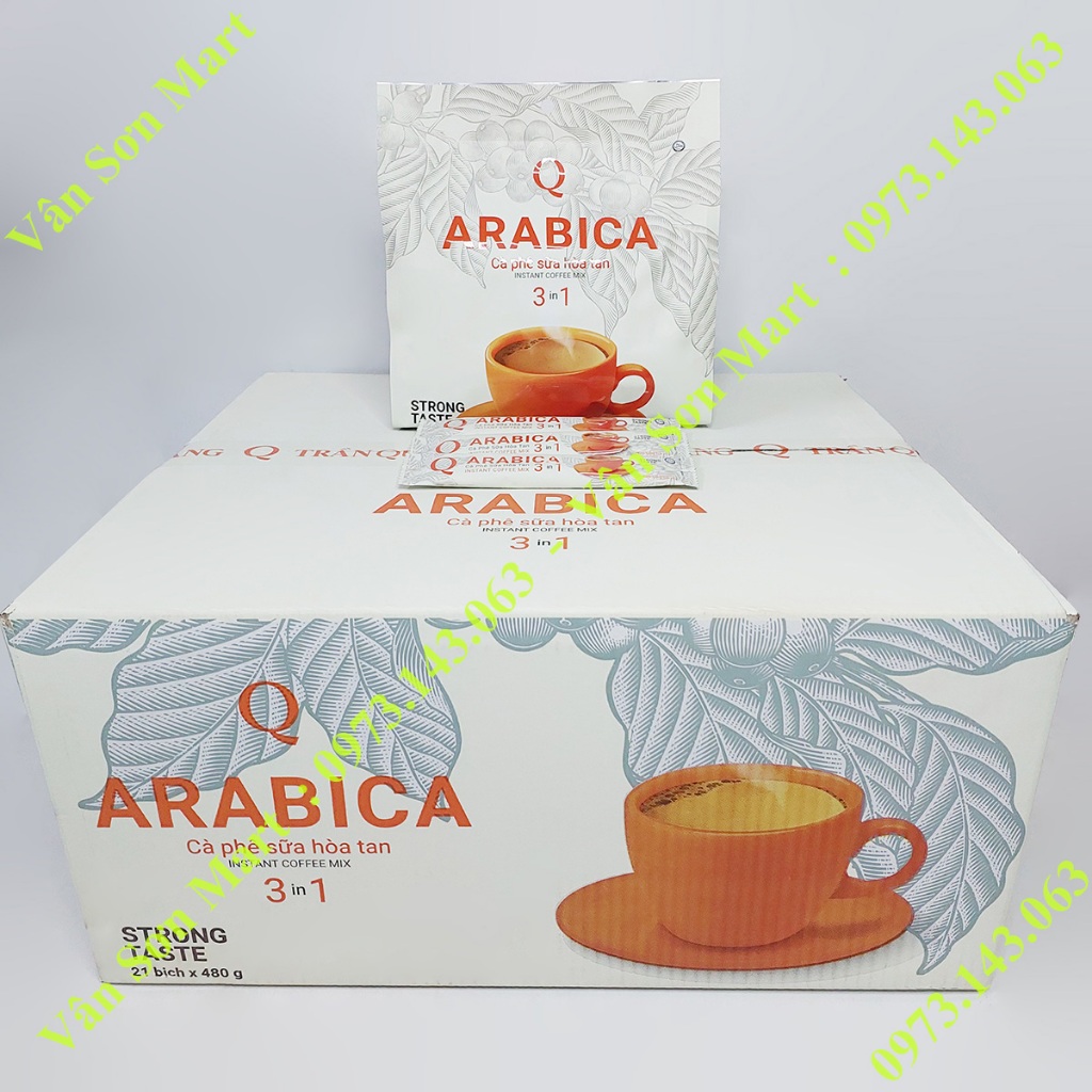 05 bịch cà phê sữa Arabica Trần Quang 480g