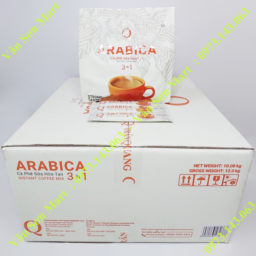 05 bịch cà phê sữa Arabica Trần Quang 480g
