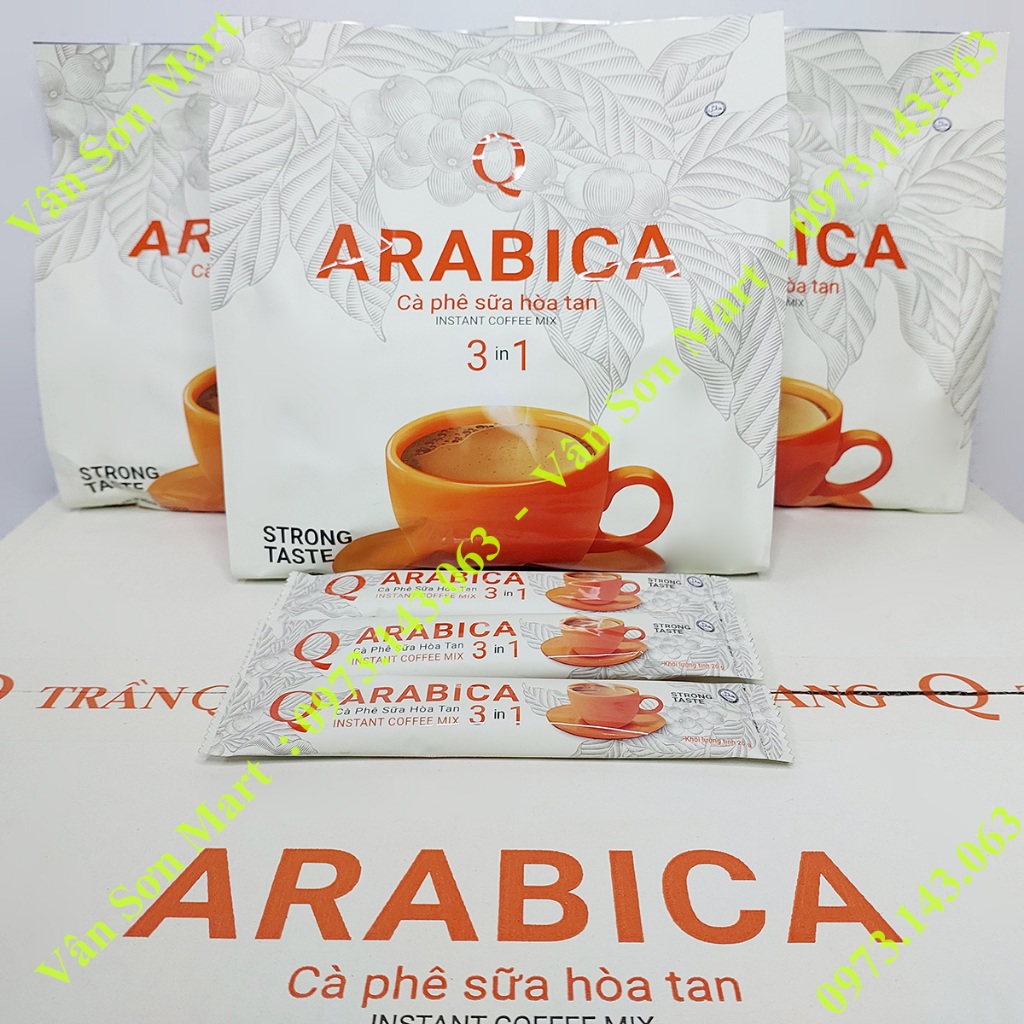 03 bịch cà phê sữa Arabica Trần Quang 480g