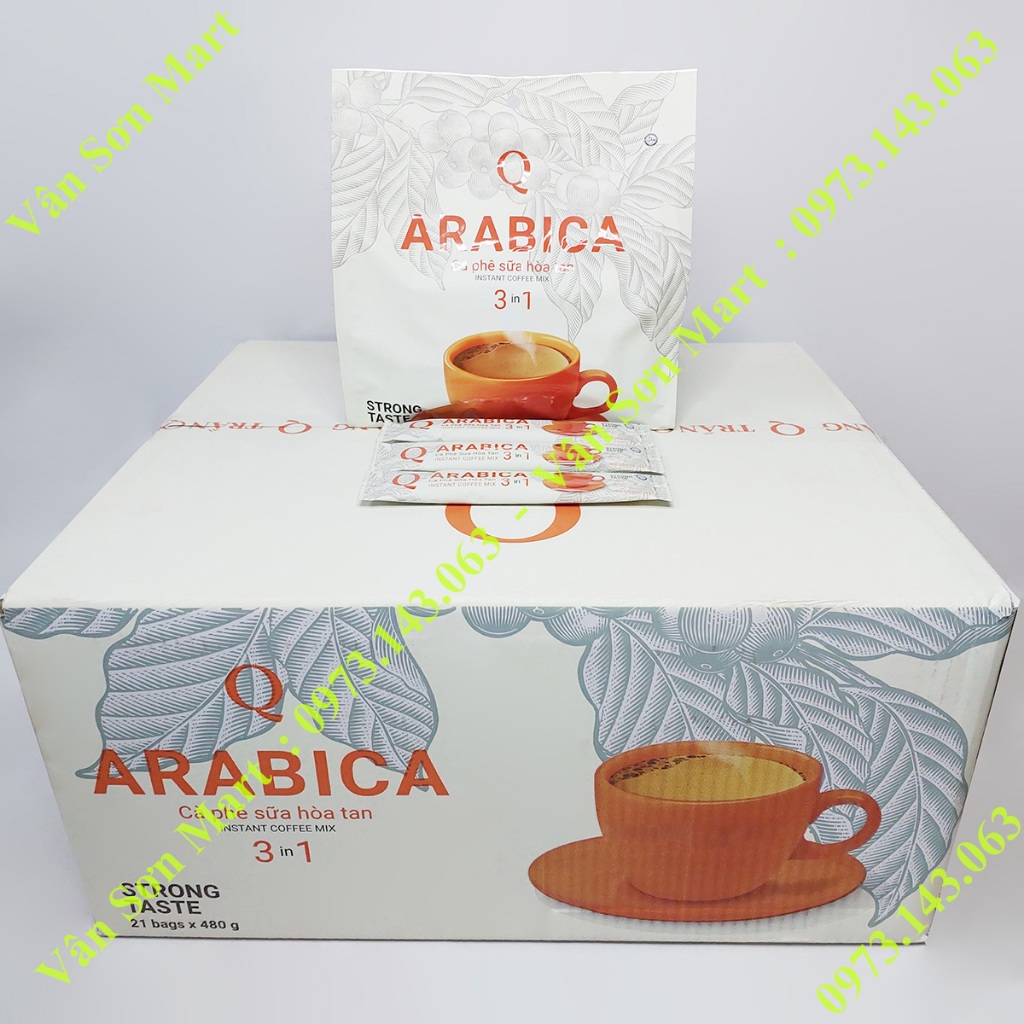 03 bịch cà phê sữa Arabica Trần Quang 480g