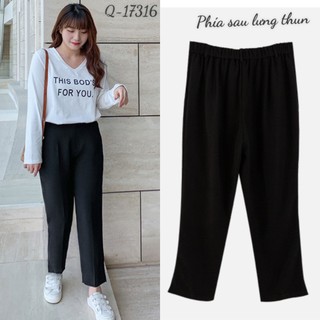 Quần tây bigsize qc 9 tấc sau lưng thun lai xẻ 17316