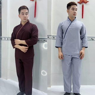 Đồ lam đi chùa - mẫu nhật nam vải kate dành cho nam