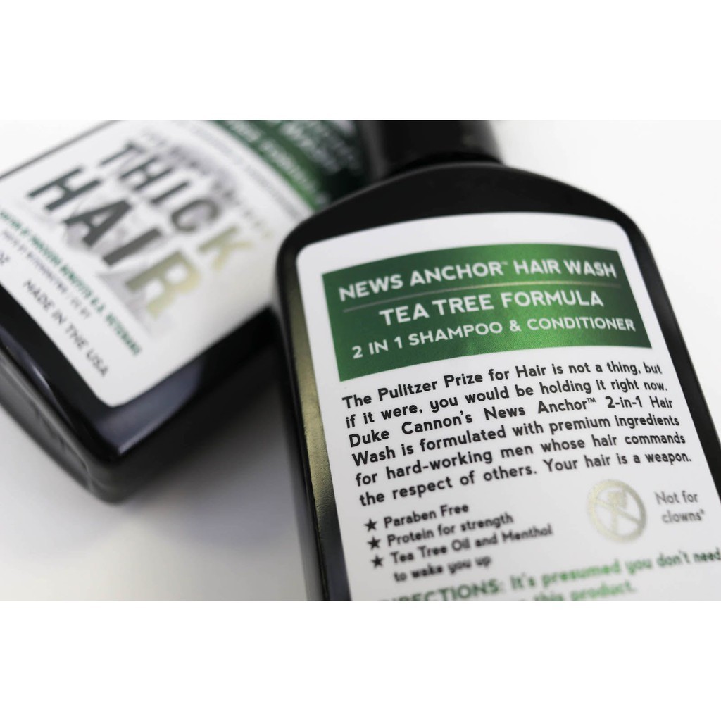 Dầu Gội Xả 2 Trong 1 Duke Cannon News Anchor 2-IN-1 Hair Wash 295ml