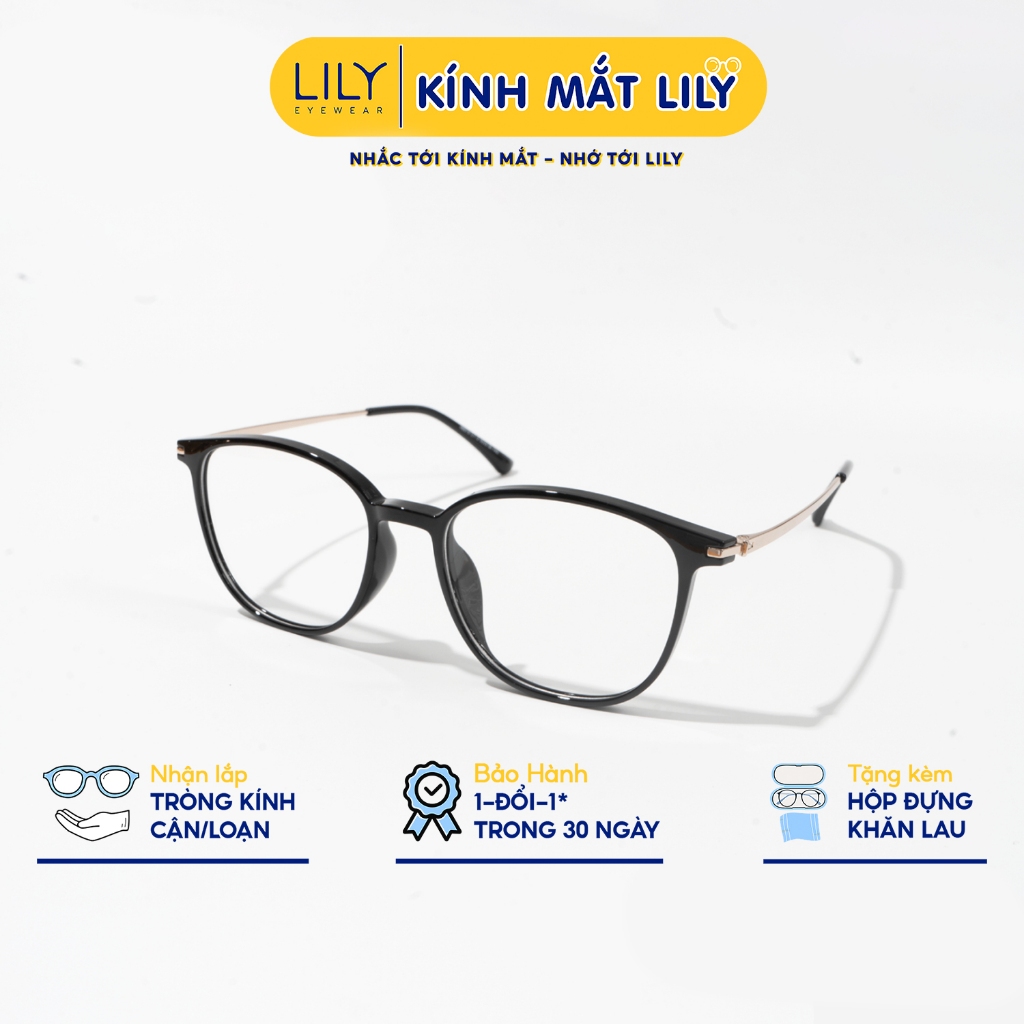 Kính mắt nam nữ LILYEYEWEAR thiết kế mắt vuông dễ đeo phù hợp với nhiều khuôn mặt 48079
