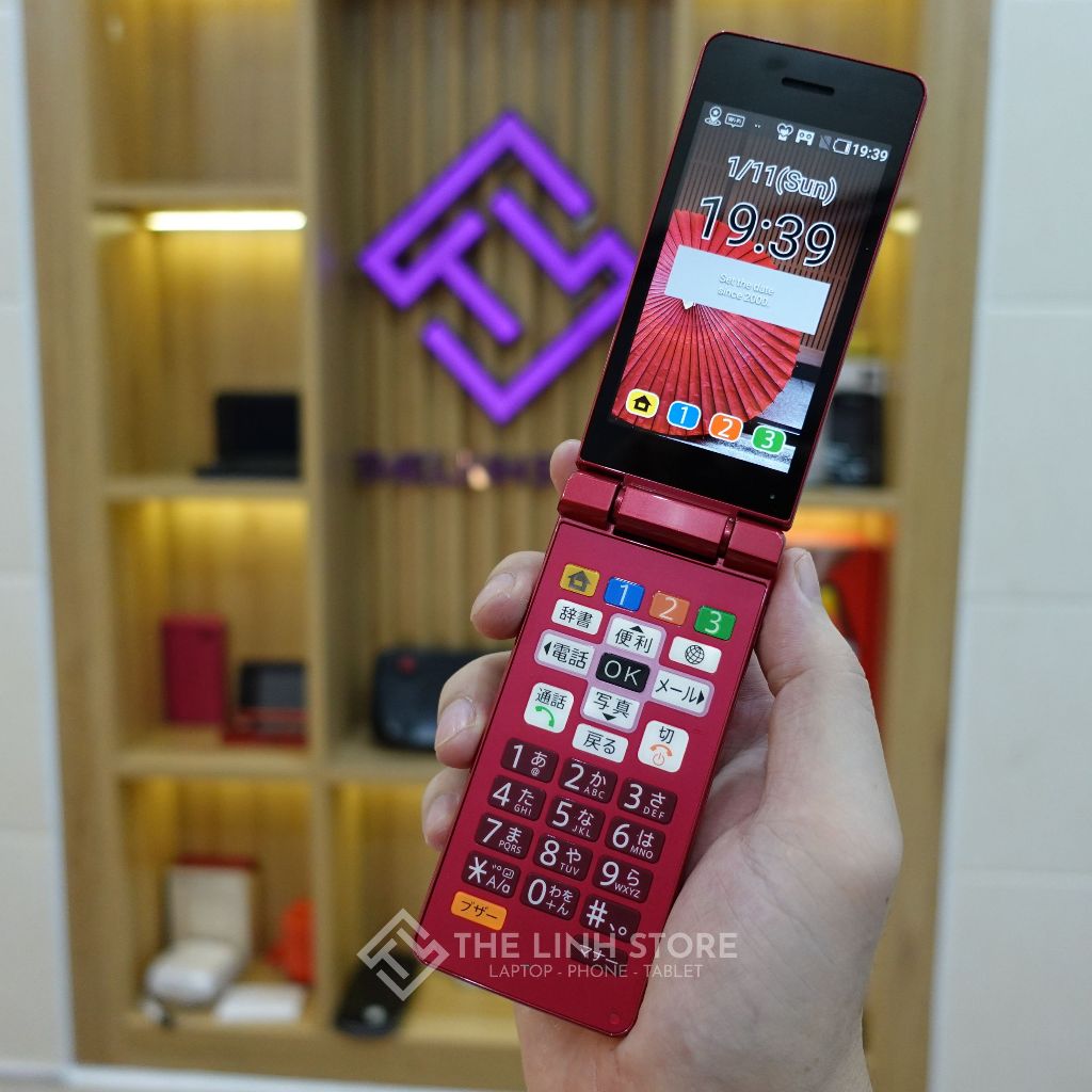 Điện thoại nắp gập Sharp 807sh có 4G WIFI - Màn hình phụ bên ngoài