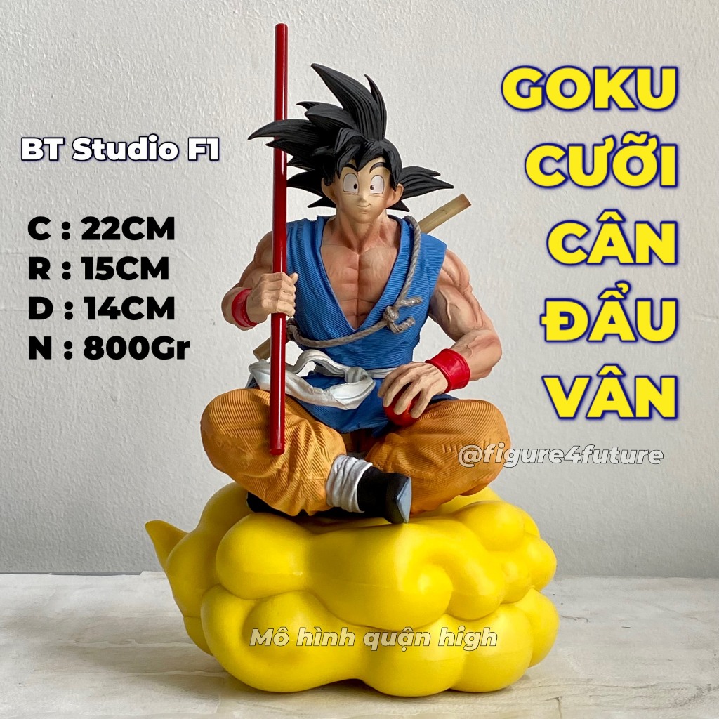 (Có sẵn) Mô hình Goku cưỡi mây (BT studioF1) - Mô hình goku ngồi mây cao 22CM - Goku đi tìm ngọc - goku dragon ball fig