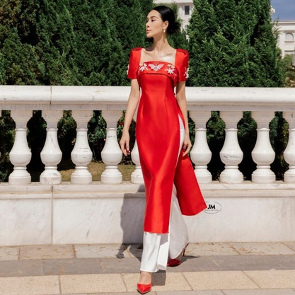 JM Dress Design - 	Quần áo dài suông lụa 3M06.2211S