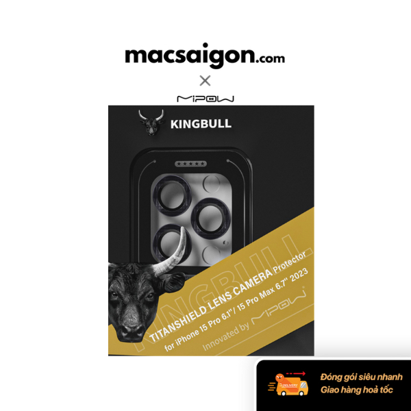 Dán bảo vệ camera iPhone 15 Pro/ iPhone 15 Pro Max Mipow - Màu Titan xanh BJ15B-DB