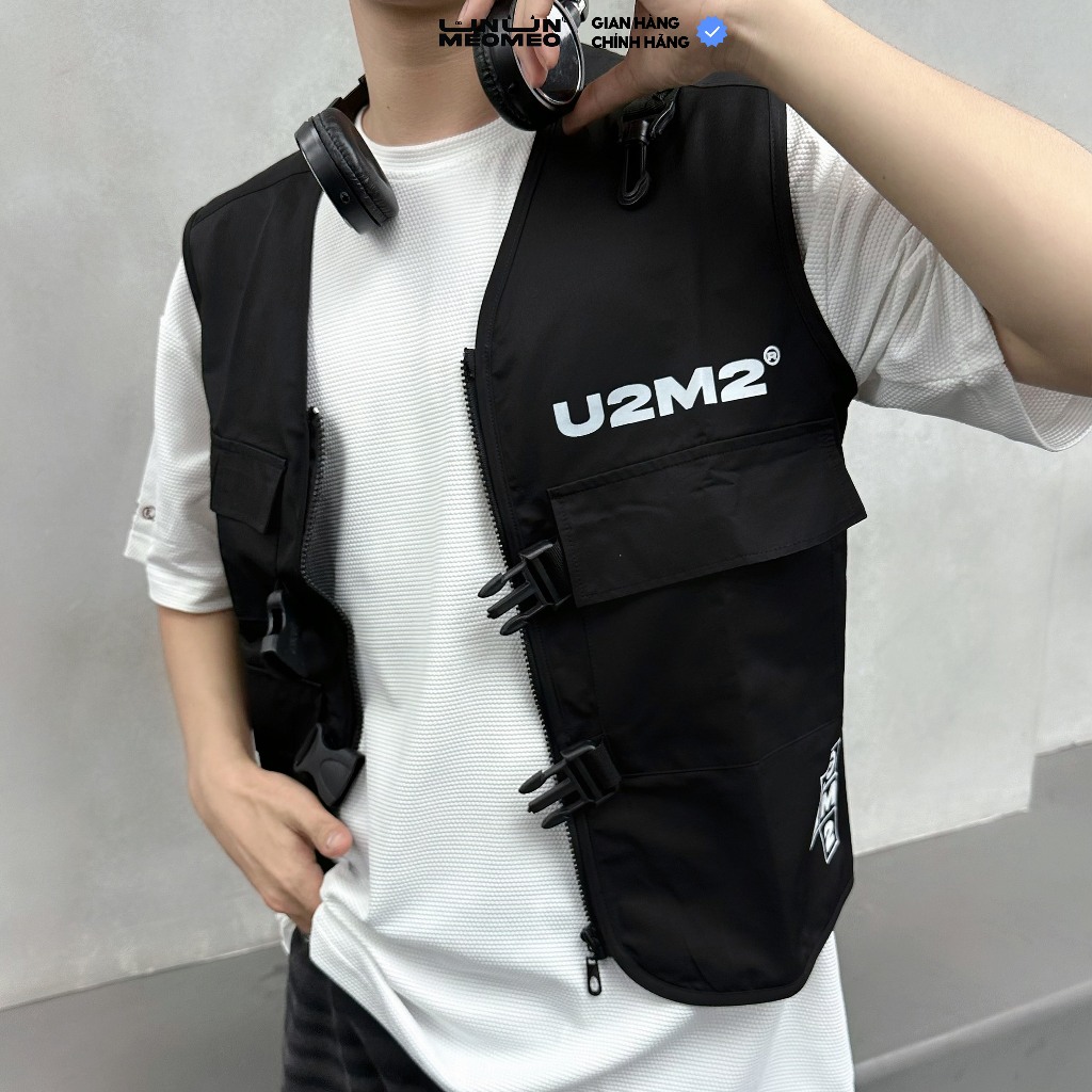 Áo khoác Gile nam, Áo Gile, U2M2 vải kaki túi hộp cao cấp, form unisex style trẻ trung, năng động
