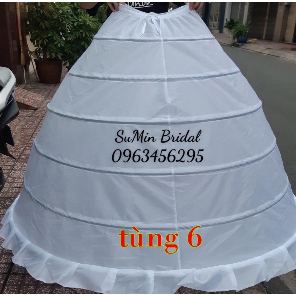 Tùng Váy Cưới Cô Dâu 6 Tầng_Tùng Váy Làm Phồng Váy Cưới 6 Vành