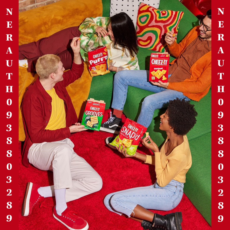 Bánh phô mai giòn Cheez It Baked Snack Crackers 100% Real Cheese gấp đôi phô mai tươi của Mỹ