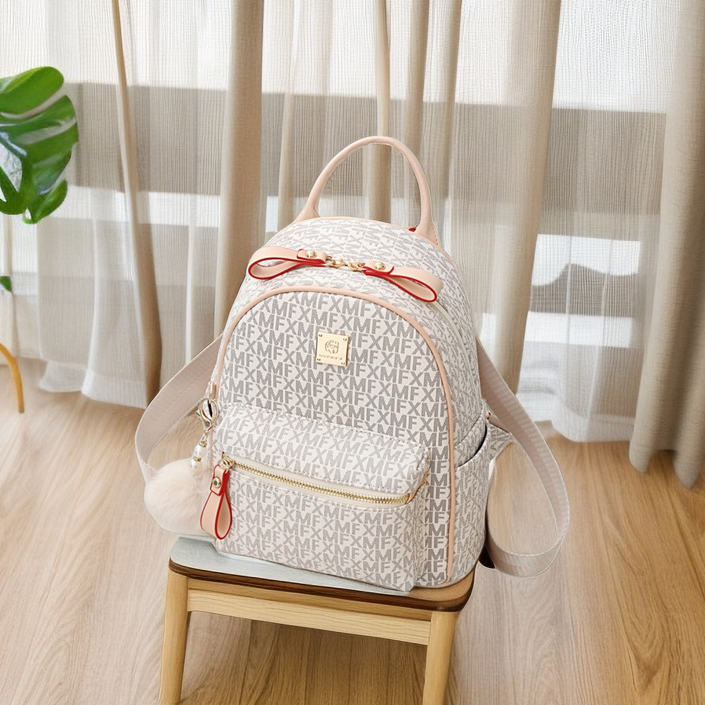 Balo da Đi Học Balô Da Thời Trang Nữ Ba lo Lv Da Pu Cao Cấp Cặp Đi Học Ulzzang chống nước dễ thương CATTIE CB003