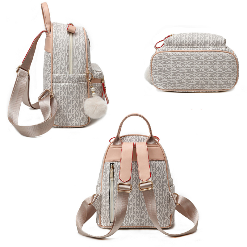 Balo da Đi Học Balô Da Thời Trang Nữ Ba lo Lv Da Pu Cao Cấp Cặp Đi Học Ulzzang chống nước dễ thương CATTIE CB003