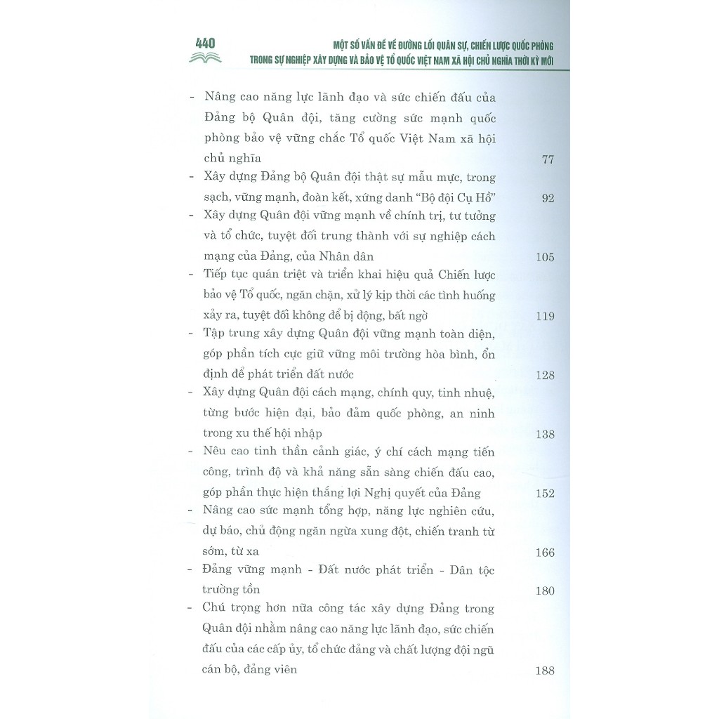 Sách Một số vấn đề về đường lối quân sự, chiến lược quốc phòng trong sự nghiệp xây dựng và bảo vệ tổ quốc Việt Nam XHCN