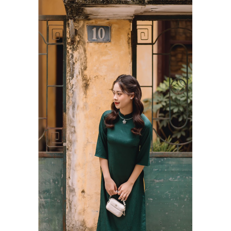 Áo dài Sen Hồng dáng xuông