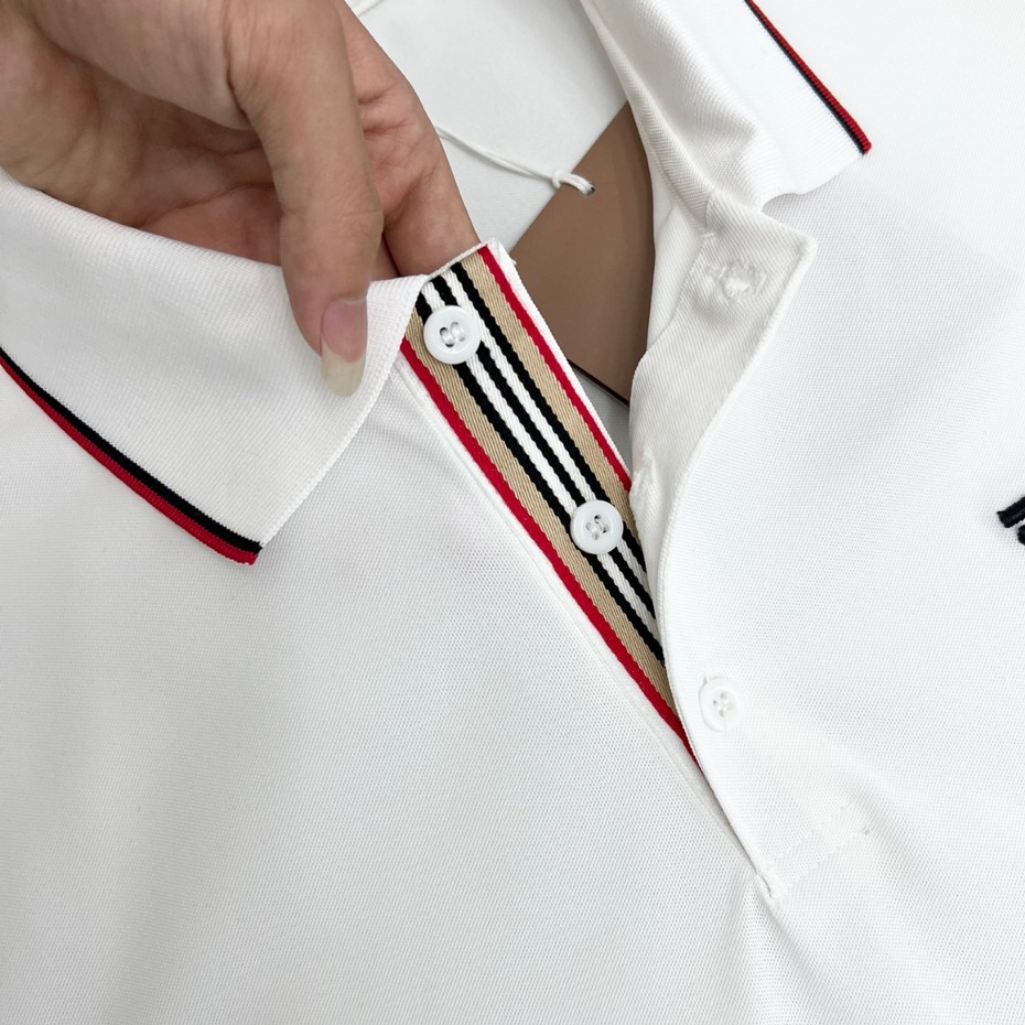 Áo Polo Nam Thêu Logo BBR, Phối Viền Nút Áo, Chất Cotton Cao Cấp - Áo Phông Cổ Bẻ Nam BBR Trẻ Trung, Sang Trọng