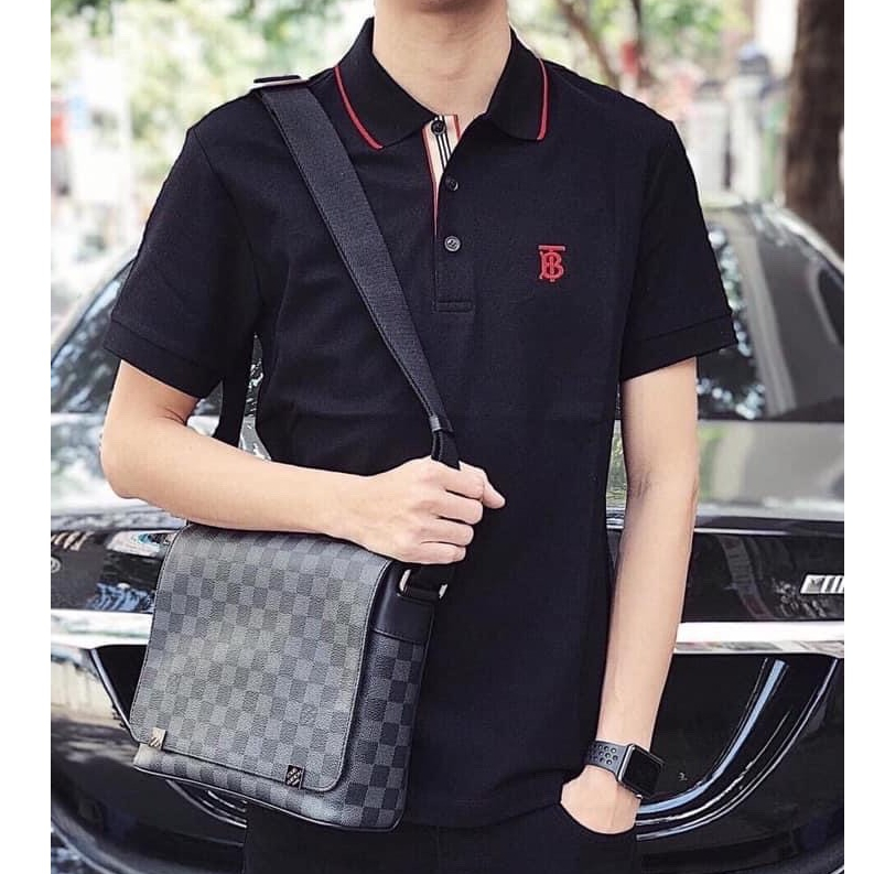 Áo Polo Nam Thêu Logo BBR, Phối Viền Nút Áo, Chất Cotton Cao Cấp - Áo Phông Cổ Bẻ Nam BBR Trẻ Trung, Sang Trọng