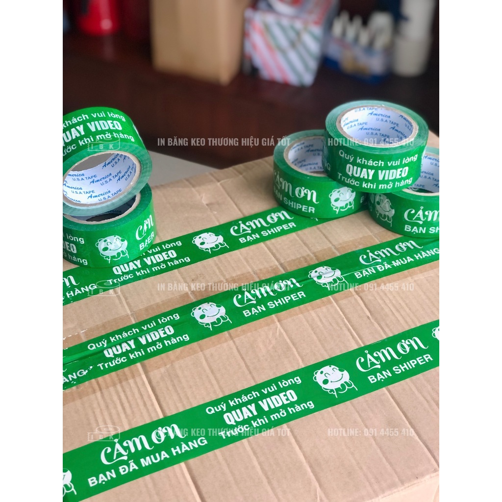 Băng keo QUAY VIDEO, cảm ơn, băng keo đóng hàng giá rẻ