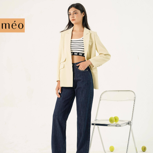 Áo blazer nữ Méo shop dài tay phối túi nắp Blazer Myla