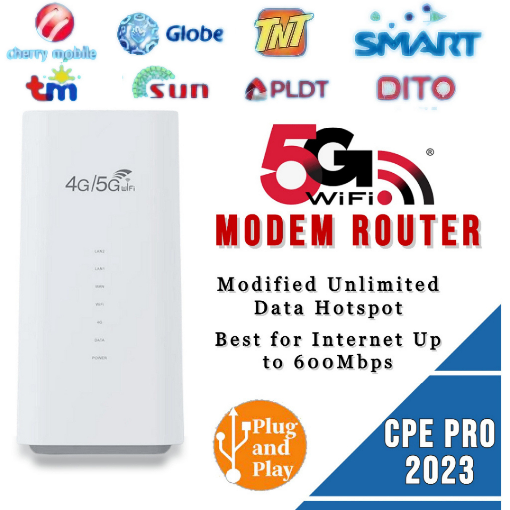Bộ định tuyến WiFi Modem thẻ sim 4G/5G Pro CPE LTE gốc Cat12 Tốc độ lên tới 600Mbps 2.4G 5G AC1200