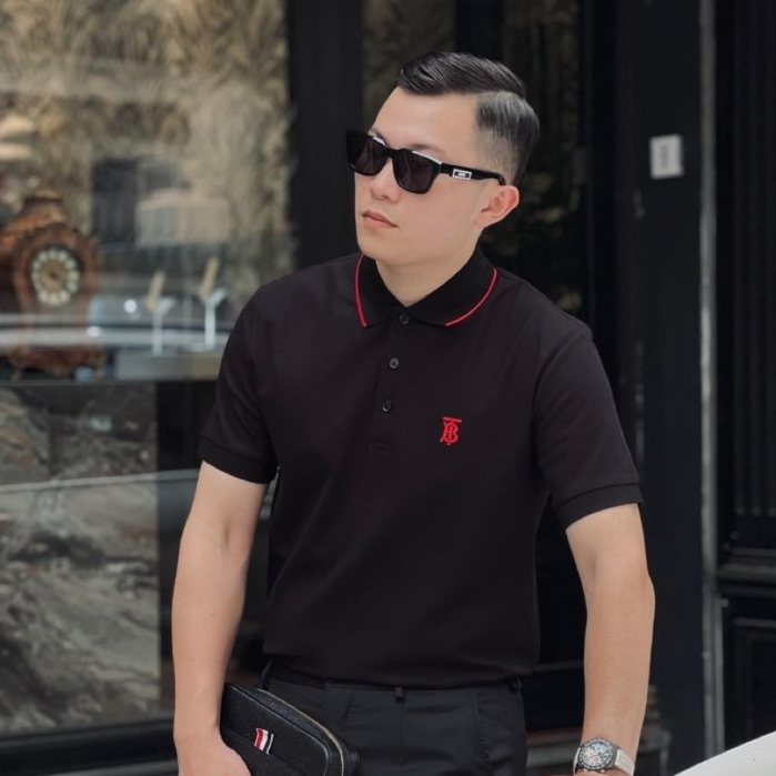 Áo Polo Nam Thêu Logo BBR, Phối Viền Nút Áo, Chất Cotton Cao Cấp - Áo Phông Cổ Bẻ Nam BBR Trẻ Trung, Sang Trọng