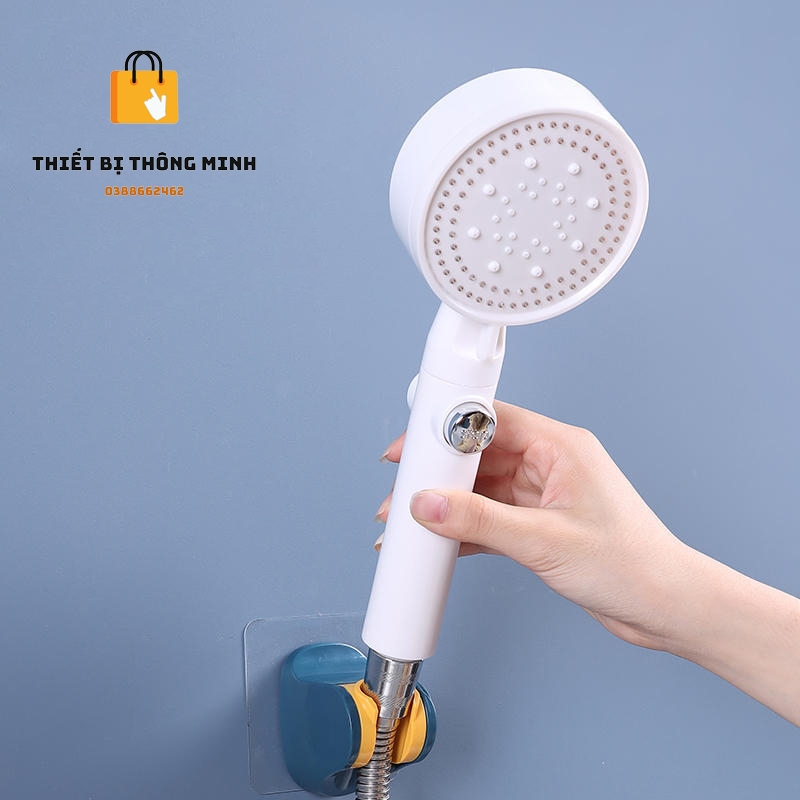 Vòi Hoa Sen Màu Trắng, Bộ Vòi Sen Tăng Áp Cao Cấp Không Gỉ 5 Chế Độ Nước