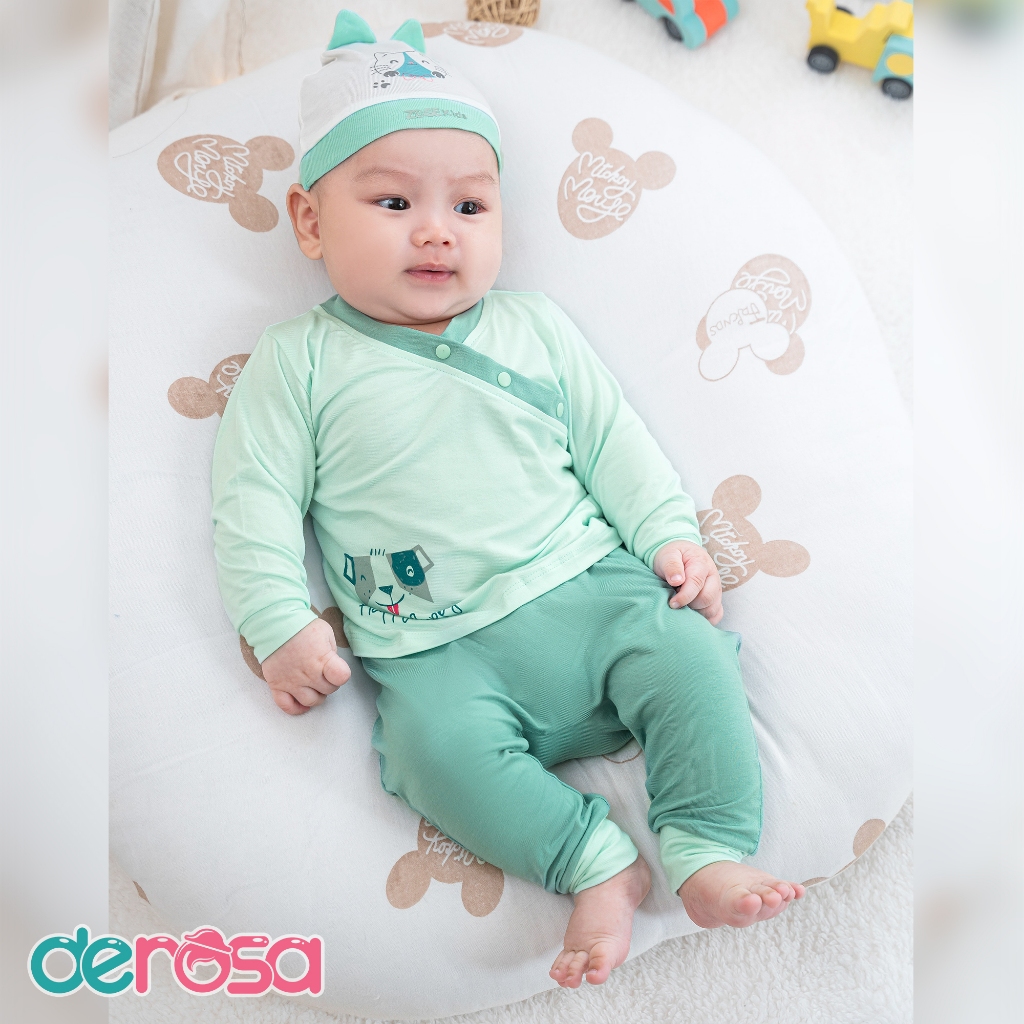 Bộ quần áo cho bé sơ sinh DEROSA KIDS 3 - 24 tháng AWBB296B