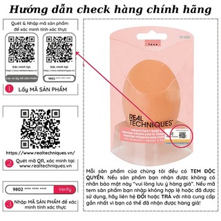 Mút tán real techniques miracle face body sponge