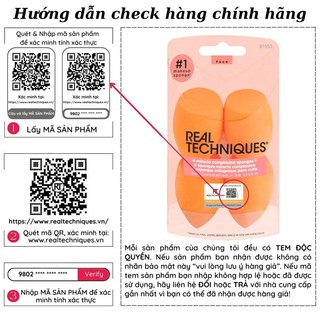 Set 4 mút tán kem nền real techniques miracle complexion sponge