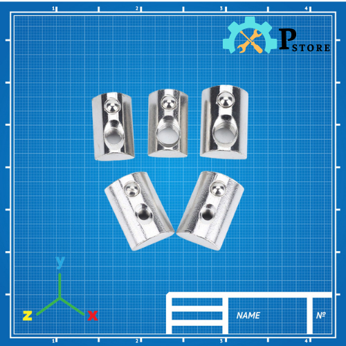 Nút, Tán T Bi Inox 304 Dành Cho Nhôm Định Hình 2020/3030/4040 EU