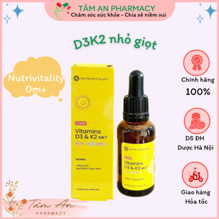 D3K2 nhỏ giọt Nutrivitality Anh