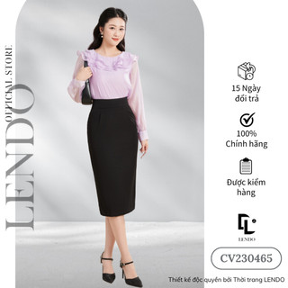 Chân Váy Bút Chì Dáng Dài Twill Silk LENDO CV230465