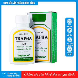   Bột Khử Mùi TRAPHA Khử Mùi Hôi Chân, Khử Mùi Hôi Nách Traphaco Lọ 30g