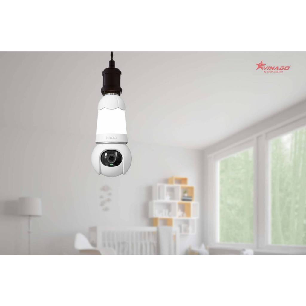 Camera WIFI bóng đèn IMOU BULB CAM 3MP 2K - 5MP 3K lắp đui bóng đen E27, xoay 360, màu đêm AI, đàm thoại  2 chiều