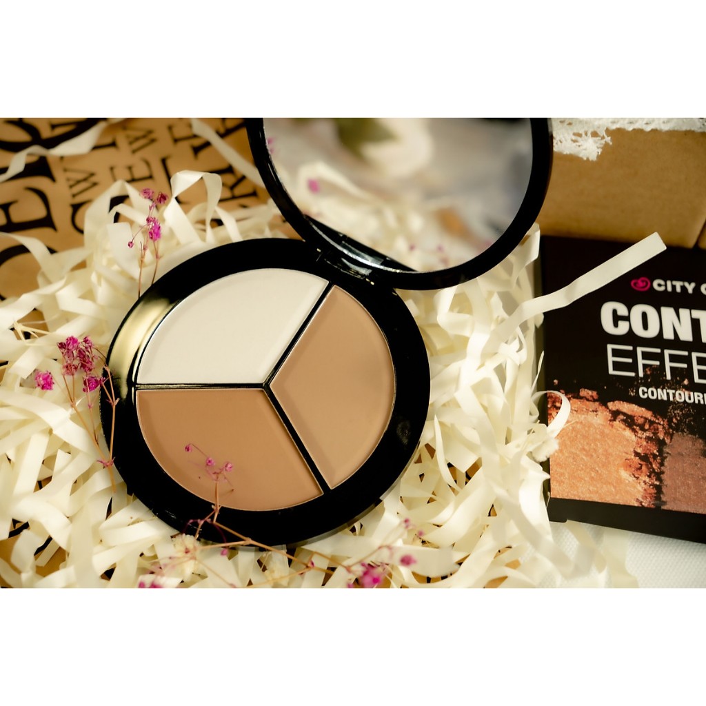 Bảng Tạo Khối Và Highlight City Color Colletction Contour Palette Contour Bronze Highlight (3 Ô)