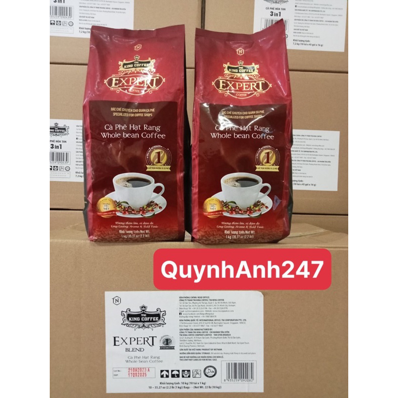 cà phê hạt rang king coffee ( túi 1kg)