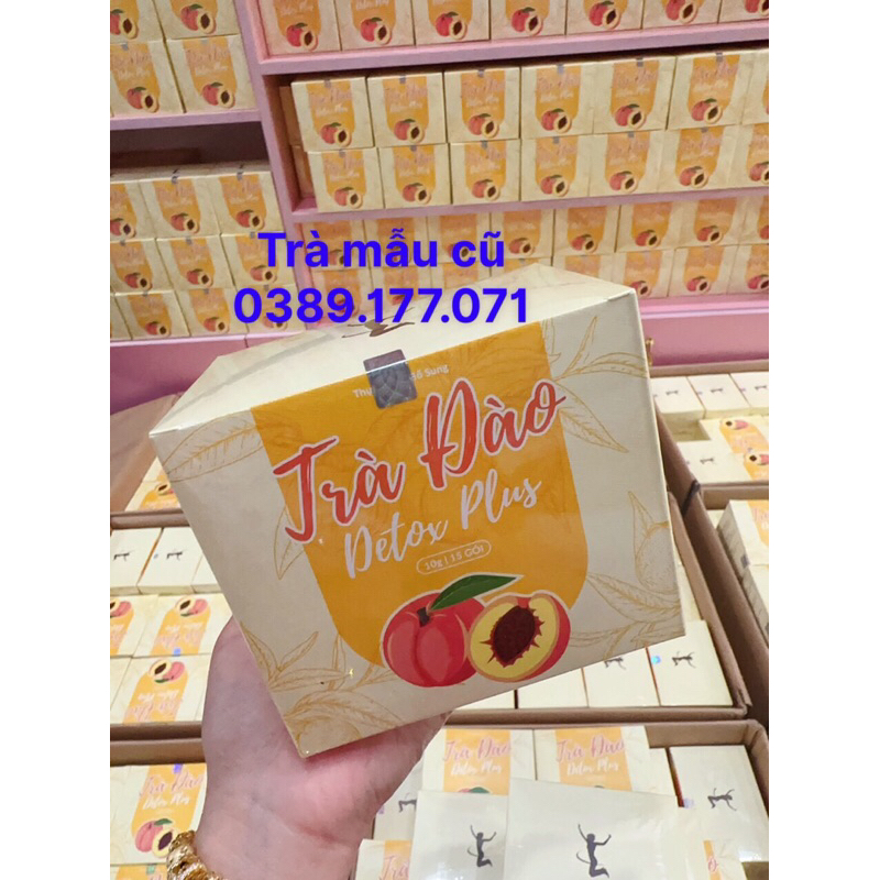 Trà đào detox plus - hộp 15 gói