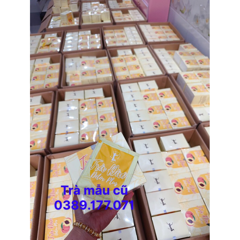 Trà đào detox plus - hộp 15 gói