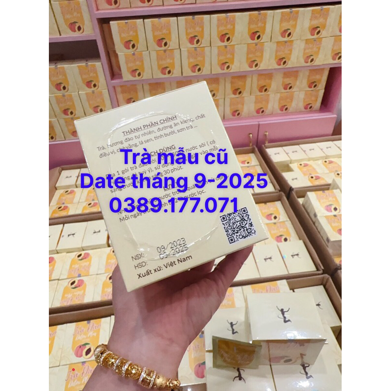 Trà đào detox plus - hộp 15 gói