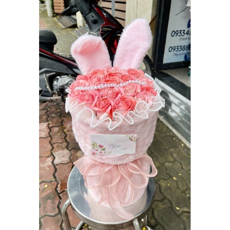 HỘP 50 BÔNG HOA HỒNG SÁP 3 LỚP THƠM XỊT SƠN LOANG MÀU ĐẸP