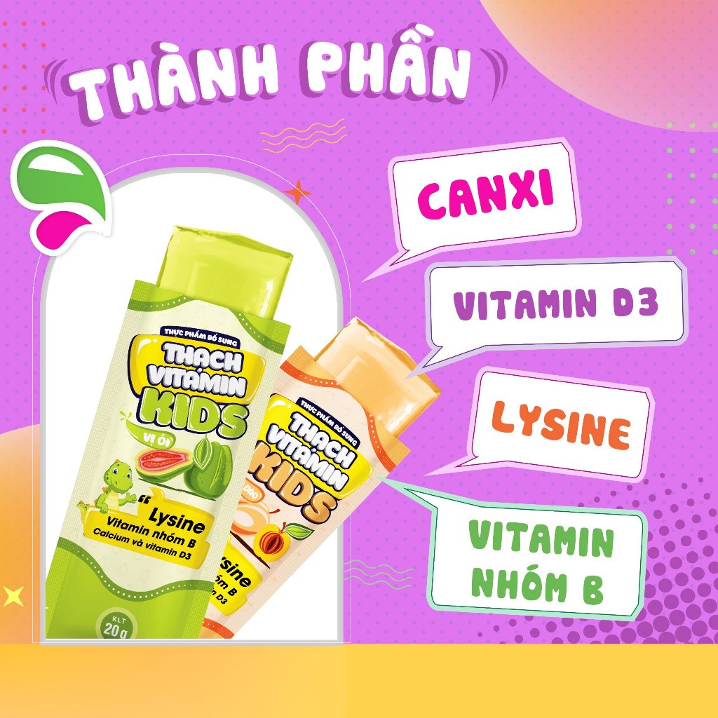 Thạch trái cây Vitamin Kids giúp ăn ngon, tăng đề kháng