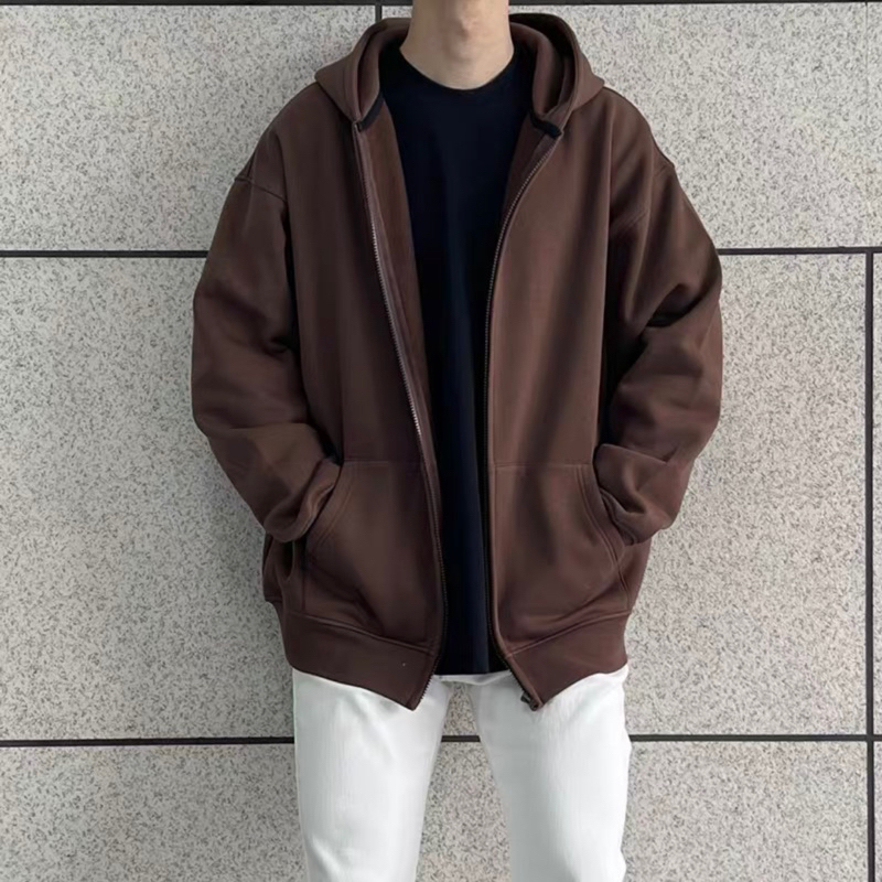 Áo Khoác Hoodie Kéo Khoá Kiểu Dáng Unisex