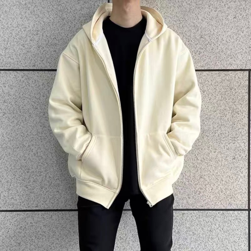 Áo Khoác Hoodie Kéo Khoá Kiểu Dáng Unisex