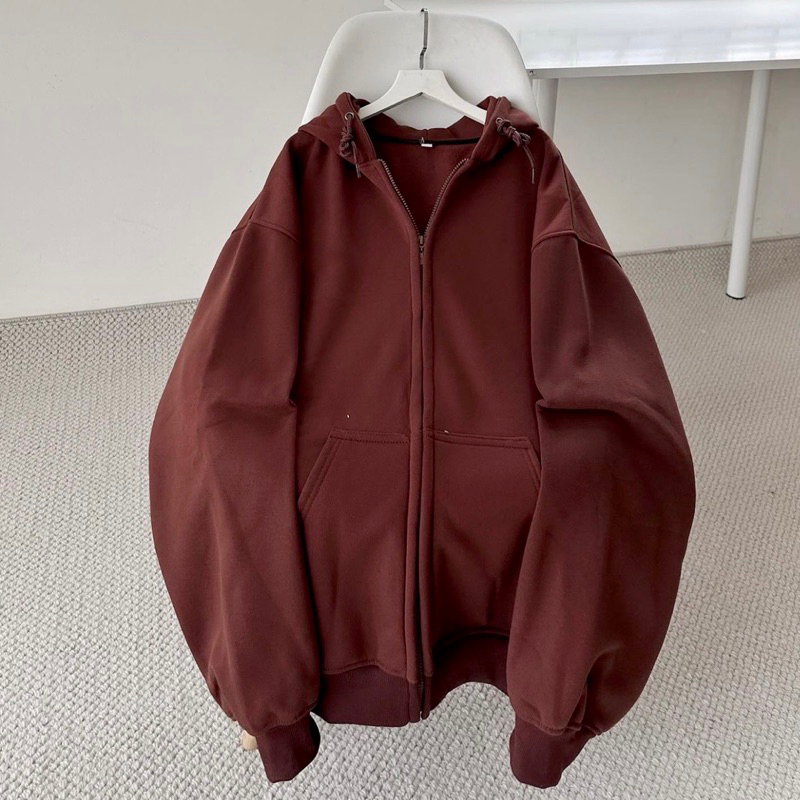 Áo Khoác Hoodie Kéo Khoá Kiểu Dáng Unisex