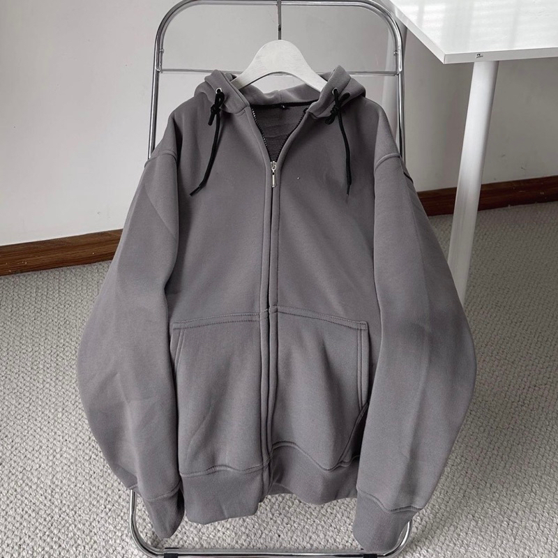 Áo Khoác Hoodie Kéo Khoá Kiểu Dáng Unisex