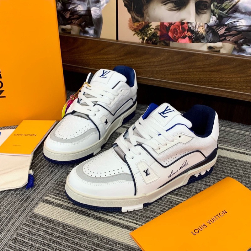 Giày L’V Tra’Ner #54 White NaVy Lai Au Sc