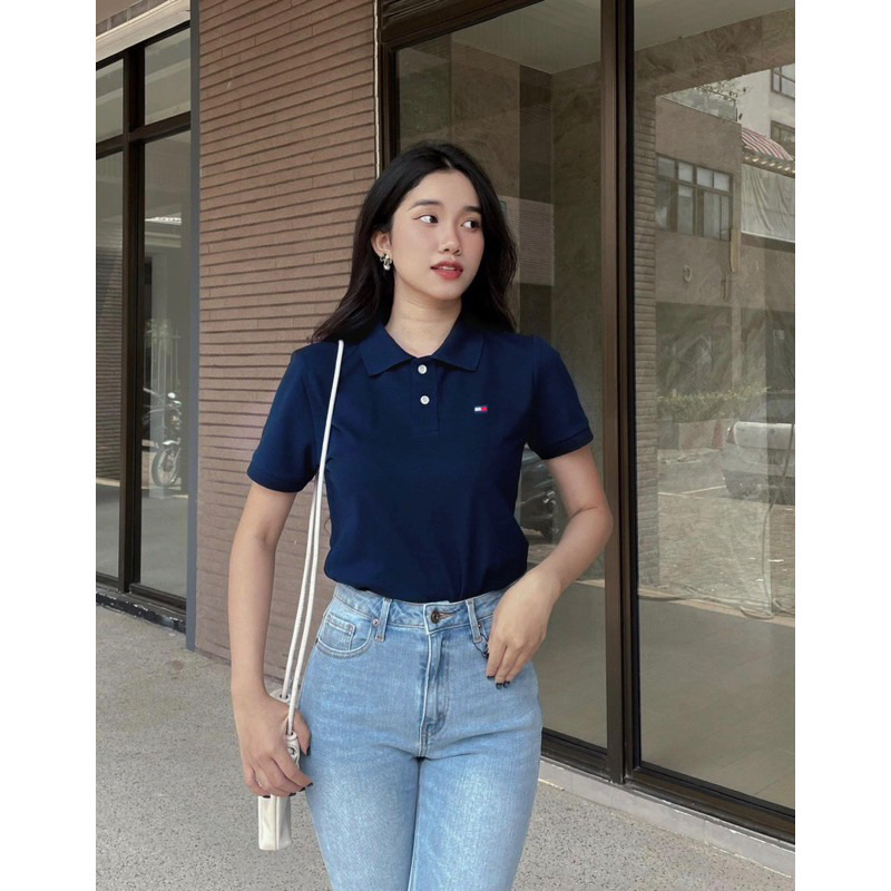 Áo polo cổ bẻ thêu logo TM