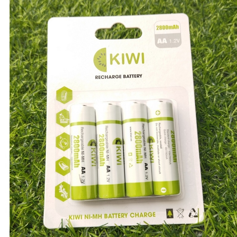 Pin sạc 2AA Kiwi (Pin Akline ) dung lượng 2800mah vỉ 4viên
