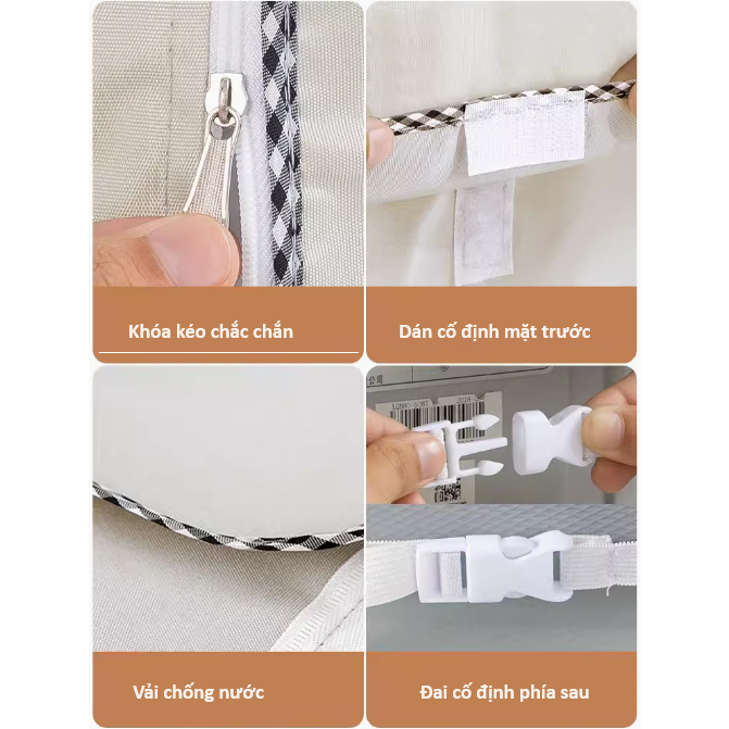 Bọc trùm máy giặt cửa ngang chống nước che mát máy ngăn bụi bẩn