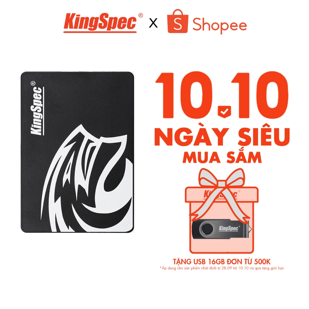 Ổ cứng SSD KingSpec 120GB cài sẵn Win 10 , SATA 2.5 | P4 120 Hàng Chính Hãng